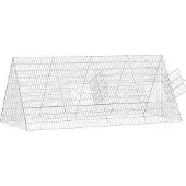 vidaXL Hasenkäfig Silber 215 x 100 x 85 cm Verzinkter Stahl