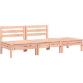 vidaXL Gartensofa 3-Sitzer Massivholz Douglasie