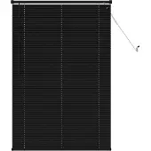 vidaXL Venetianer Jalousie Schwarz 150 x 80 cm PVC
