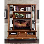 AEA Wohnwand Schrank Vitrine Holz Wohnzimmer Möbel tv Schrankwände Design Vitrinen