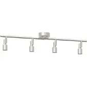 vidaXL Deckenstrahler mit Strahlern Nickel 70 x 9 x 12,5 cm Stahl