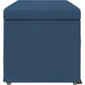 vidaXL Hocker Blau 101 x 41 x 40 cm Stoff und Pressholz