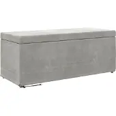 vidaXL Hocker Hellgrau 101 x 41 x 40 cm Samt und Engineering Holz