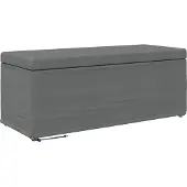 vidaXL Hocker Dunkelgrau 101 x 41 x 40 cm Stoff und Pressholz