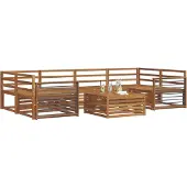 vidaXL Outdoor-Sofagarnitur 7 Stk. Natur Massivholz Akazie