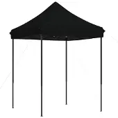 vidaXL Party-Zelt Schwarz 200 x 200 x 306 cm Oxford-Stoff