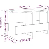 vidaXL Magazinregal Altholz 68,5 x 30 x 45 cm