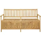 vidaXL Garten-Aufbewahrungsbank 2 -Seater 170 x 63 x 84 cm Rechteckig