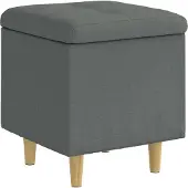 vidaXL Aufbewahrungsottomane Dunkelgrau 40 x 40 x 45 cm Stoff