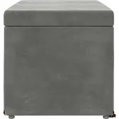 vidaXL Hocker Dunkelgrau 81 x 41 x 40 cm Samt und Engineering Holz
