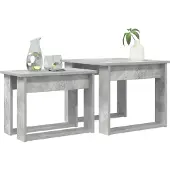 vidaXL Kaffeetisch Set 2 stk. Beton Grau 50 x 52 x 42 cm Holzwerkstoff