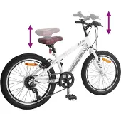 vidaXL Mountainbike 24 Zoll 6-Speed für 8-12 Jahre alt Weiß