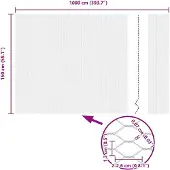 vidaXL Schweißgitterzaun 1,5 x 10 m PVC Grau
