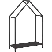 vidaXL Brennholzregal Schwarz 60x25x90 cm Kaltgewalzter Stahl