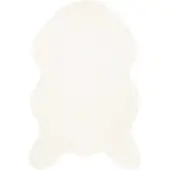 vidaXL Rutschfester Kunstfellteppich Olite Creme 50 x 80 cm Polyester