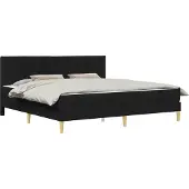 vidaXL Bettrahmen Schwarz 200 x 200 cm Polyester