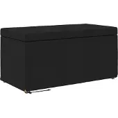 vidaXL Hocker Schwarz 81 x 41 x 40 cm Stoff und Pressholz