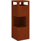vidaXL Feuerstelle Braun 35 x 35 x 100 cm Wetterfeststahl