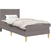 vidaXL Bettrahmen Taupe 100 x 200 cm Polyester