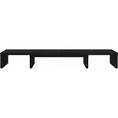 vidaXL Monitorständer Verstellbar Schwarz Eichen-Optik 80x24x10,5 cm