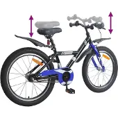 vidaXL Kinderfahrrad 18 Zoll für 5-7 Jahre alt Schwarz