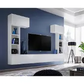 Xl Moebel Gmbh Wohnwand Wohnzimmer-Set Wandregale Lowboard TV Weiß Designer Möbel