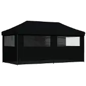 vidaXL Party-Zelt Schwarz 292 x 580 x 315 cm Oxford-Stoff