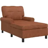 vidaXL Lounge-Liege mit Kissen Braun 91 x 157 x 91 cm Kunstleder
