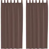 vidaXL Voile Vorhänge mit Lasche 2 Stk. Braun