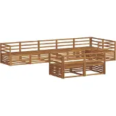 vidaXL Outdoor-Sofagarnitur 8 Stk. Natur Massivholz Akazie