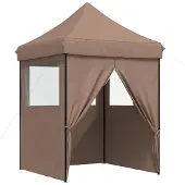 vidaXL Party-Zelt Braun 200 x 200 x 306 cm Oxford-Stoff