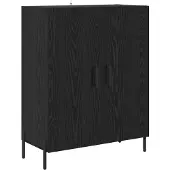 vidaXL Highboard Schwarz Eichen-Optik 69,5 x 34 x 180 cm Holzwerkstoff