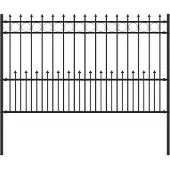 vidaXL Spike-Ringzaun HORST 200 x 166 cm Pulverbeschichteter Stahl
