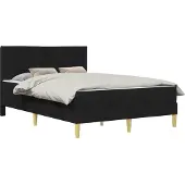 vidaXL Bettrahmen Schwarz 140 x 190 cm Polyester