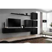 AEA Wohnzimmer Set Wandregal Sideboard Wohnwände Wandschrank Komplett 7tlg. Neu