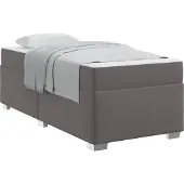 vidaXL Bettrahmen Grau 90 x 190 cm Stoff