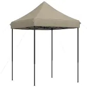 vidaXL Party-Zelt Taupe 200 x 200 x 306 cm Oxford-Stoff