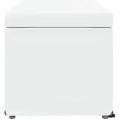 vidaXL Hocker Weiß 101 x 41 x 40 cm Kunstleder und Engineering Holz