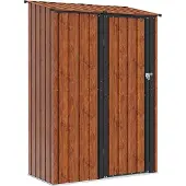 vidaXL Gartenhütten Braun 140,5 x 74 x 200 cm Metall