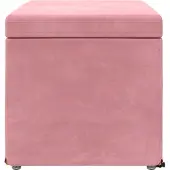 vidaXL Hocker Rosa 61 x 41 x 40 cm Samt und Engineering Holz