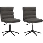 vidaXL Esszimmerstühle 2 Stk. Schwarz Kunstleder