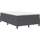 vidaXL Plattformbettgestell Dunkelgrau 120 x 190 cm Cordstoff