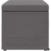 vidaXL Hocker Grau 61 x 41 x 40 cm Kunstleder und Engineering Holz