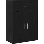 vidaXL Sideboard Schwarz Eichen-Optik 60 x 30 x 84 cm Holzwerkstoff
