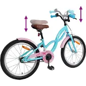 vidaXL Kinderfahrrad 18 Zoll für 5-7 Jahre alt Himmelblau