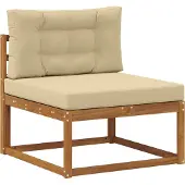 vidaXL Outdoor-Sofagarnitur mit Kissen 6 pcs Natur und Beige