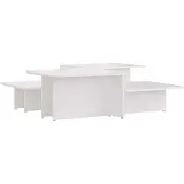 vidaXL Couchtische 2 Stk. Weiß 111,5x50x33 cm Holzwerkstoff