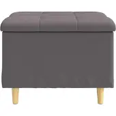 vidaXL Ottoman mit Stauraum Grau 60 x 60 x 45 cm Kunstleder
