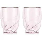 Bodum Doppelwandig Glas Pavina Paris Twisted Rosa 270 ml (2er-Set)