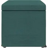 vidaXL Hocker Dunkelgrün 61 x 41 x 40 cm Stoff und Pressholz